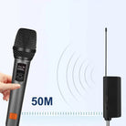 Wireless Single Microphone 2-in-1 | Wired & Wireless Karaoke Mic | Professional