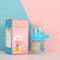 Flamingo Whale Spray Sippy Cup with Straw Fountain Cup - 260ml Travel Bottle & Party Gift
