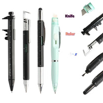 1Pc Multifunction Ballpoint Pen Modern Handheld Tool Measure Technical Ruler Screwdriver Touch Screen Stylus Spirit Level