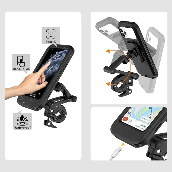 Universal Cycling Phone Mount | Weather Resistant Handlebar Case For Bicycles