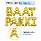 Baat Pakki Foil Letter Balloon Set