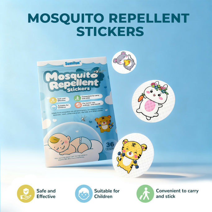 Sumifun Mosquito Repellent Stickers 72pcs | Plant Essential Oil Insect Repellent Patches | Kids & Family Outdoor Protection | Easy Stick-On Patch