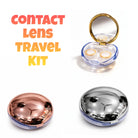 Contact Lens Case High Quality Travel Kit Shiny Travel Portable Solid Color Lens Cover Container Beauty Pupil Storage Soaking Box Eyewear Accessories