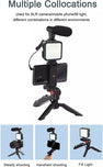 AY-49 Video Making Vlogging Kit Tripod With Microphone And LED Light For Live