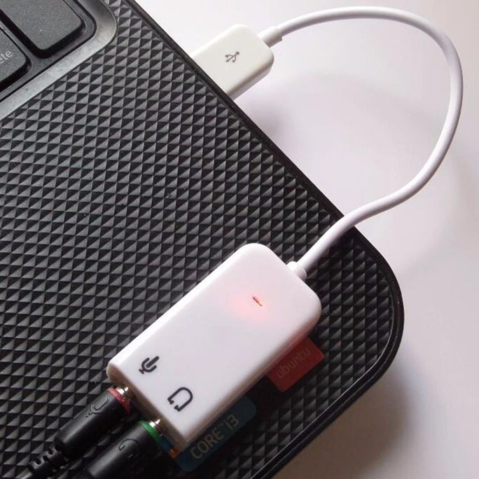 7.1 Channel USB Sound Card | External Audio Adapter with Mic 5Hv2 for PC Laptop