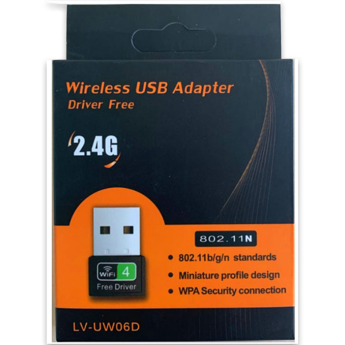 US WiFi Adapter 2.4GHz 802.11n Wireless Network Card Mini Dongle Without Driver