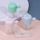 Contact Lens Cleaner Case With Tweezer & Applicator Manual Rotary Lens Washer | Cleaner Travel Plastic Container Storage Soaking Box | Lens Washer + Tweezer & Applicator