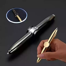 01 Rotating Pen Write-Able Rotating Fingertip Gyro Pen, Rotating Pencil Holder for Desk, Multi-Function Metal Casing Ballpoint Pen With LED Lights, Decompression Toys Office Supplies Gifts