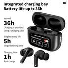 SAIYA T70 ANC Pro Wireless Earphone with LED Screen Wireless Earbuds, 2024