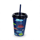 Prince Ware Cool Glass - Kids Tumbler Glass with Straw (Pack of 2)