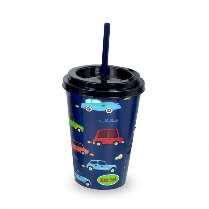 Prince Ware Cool Glass - Kids Tumbler Glass with Straw (Pack of 2)
