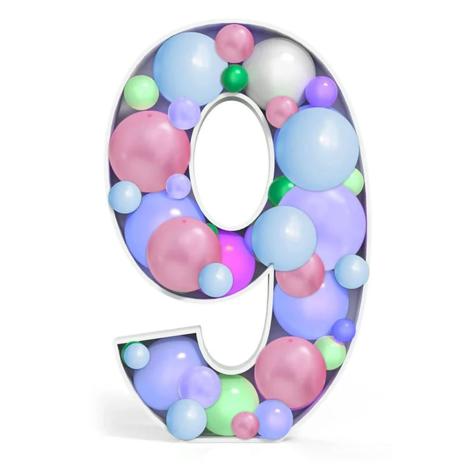 Number 9 Mosaic Balloon Decoration Frame