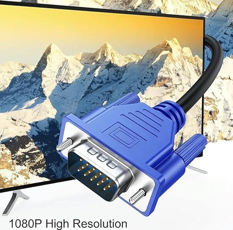 VGA to Monitor Cable Male 5 Feet High Resolution Display Cord for PC Laptop