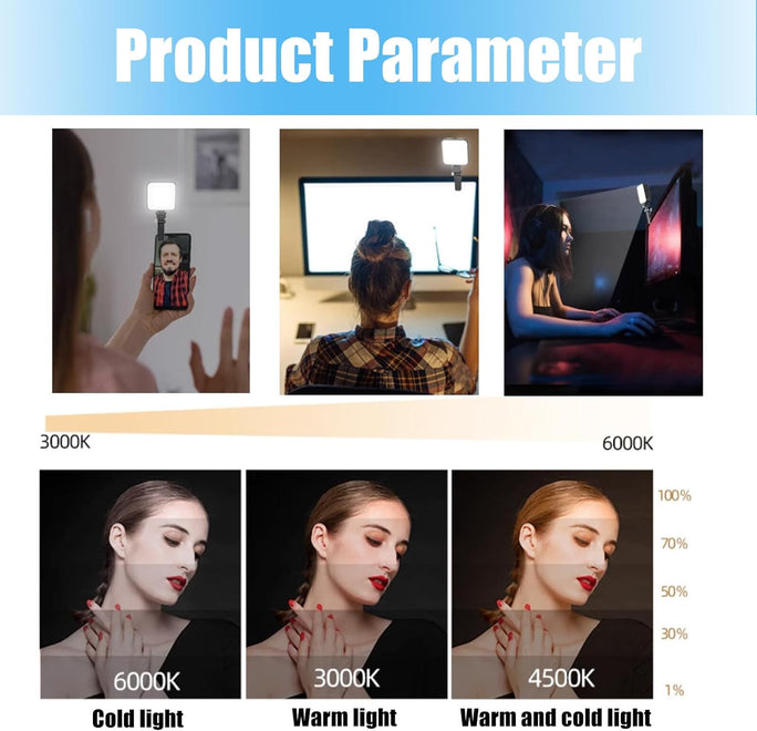 Plokama PK 79 LED Video Light Selfie Light Streaming Video Conferencing 3 Light