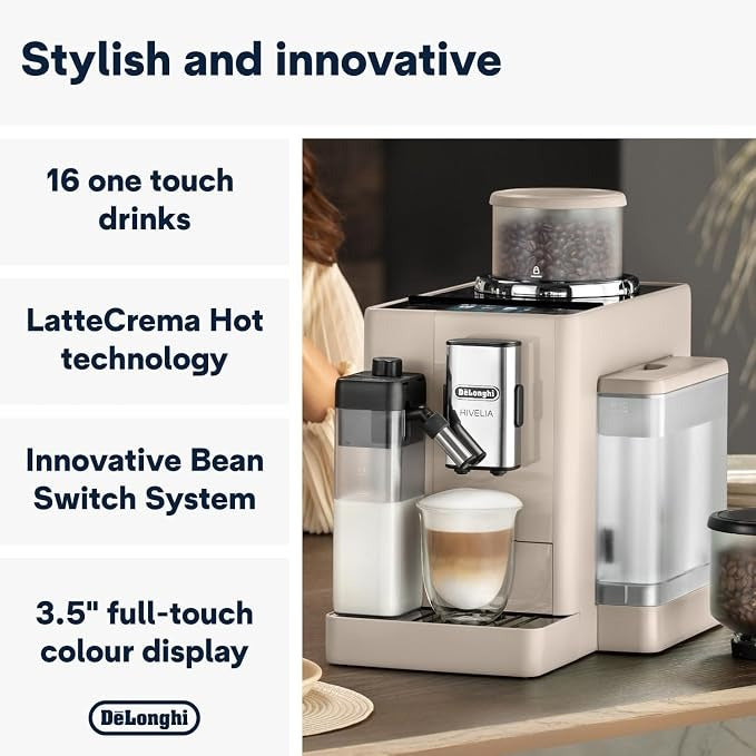 De'Longhi Rivelia Fully Automatic Coffee Machine With Official Warranty