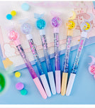 01 Pc LIQUID GLITTER Buttrefly BALL POINT GLITTER GEL PEN Fairy Stick Ballpoint Pen Glitter Liquid Sand Pen Bling Rainbow Dynamic Crystal Ball Pen Gel Ink Pen Student Pen Rollerball Pens for Women Girl Gift Stationery School Office Supplies
