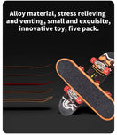 1 Pc Alloy Finger Skateboard with Pressure Relief and Venting Function Fingertip Skateboard Toy