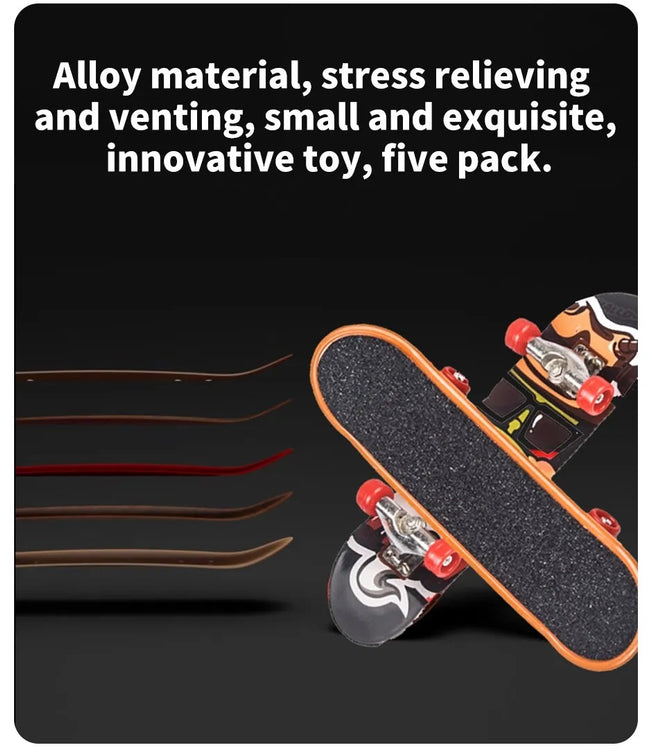 1 Pc Alloy Finger Skateboard with Pressure Relief and Venting Function Fingertip Skateboard Toy