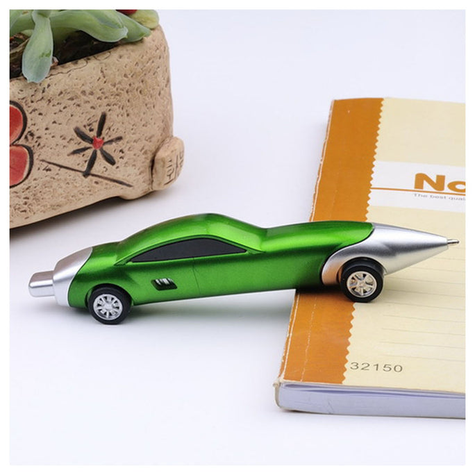 1PCS Funny Novelty Racing Car Design Ball Pens Portable Creative Ballpoint Pen Quality for Child Kids Toy Office School Supplies