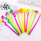 01 PC New Style Popular Stationery Gift Lovely Flowers Grass Gel Pen Sign Pen