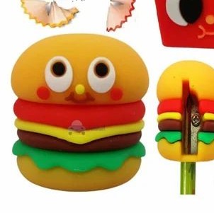 1 Pc Kawaii Novelty Hamburger Chips Drink Soft Eraser Sharpener School Office Supplies Gift Prizes Kids Cute Stationery