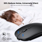 2in1 Rechargeable LED Wireless Mouse | Bluetooth + 2.4GHz Dual Mode | Silent