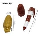 1 Pc Blue Refill 0.5mm Simulation Grenade Shells Retractable Ballpoint Pen Novelty Gift Caneta Learning Office School Supplies