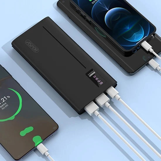 ASPOR A330 10000mAh Power Bank | Portable Dual USB Mini Charger with LED