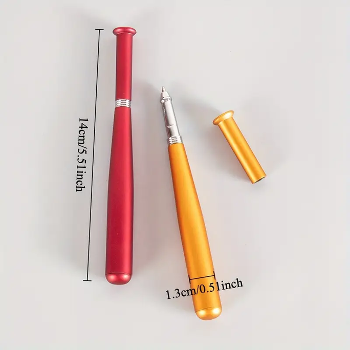 01 Pc Creative Baseball Bat Round Ballpoint Pen Student Festival Gift, Office Stationery, Suitable for School Return Gifts, Birthday Gifts