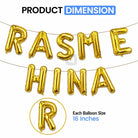 Rasm E Hina Foil Letter Balloon Banner