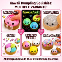 ( 01Pc / Boxs ) / (04Pcs Boxs) Squeeze Toys Box Dumpling Squishy Rising Stress Ball | Soft Desk Stress Relief for Office Home Relaxation