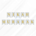 Nikkah Mubarak Letter Bunting Banner Decoration Set