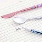 01 Pc Creative Spoon Knife Fork Gel Pen Tableware (mixed send Randomely) Model Black Ink Gel Pen 0.5mm School Office Supply Gift Kawaii Stationery Papelaria
