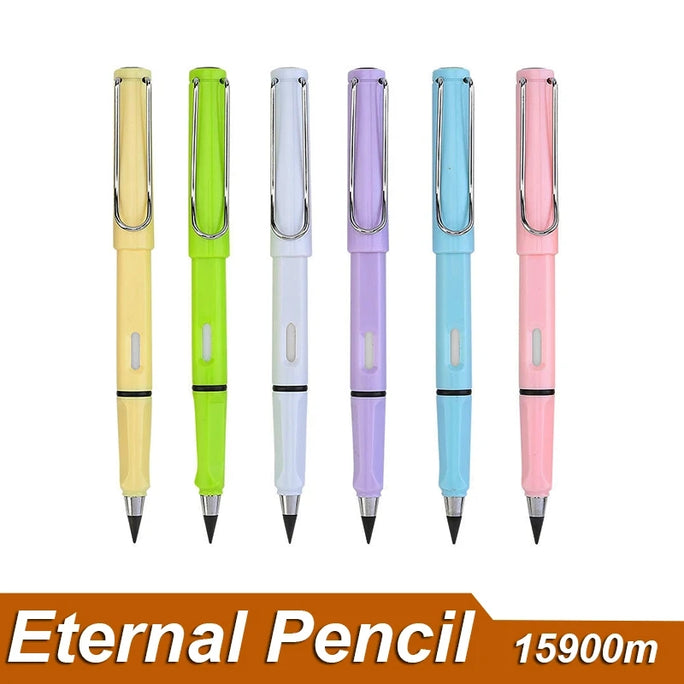 01/2 Pc Everlasting Pencil Infinite Pencil, Infinity Pencil with Eraser, Inkless Magic Pencils, Portable Reusable Erasable Writing Pencil (1 Pcs)
