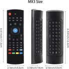 MX3 Smart TV Voice Air Mouse 2.4G Wireless Keyboard with Mouse Function for