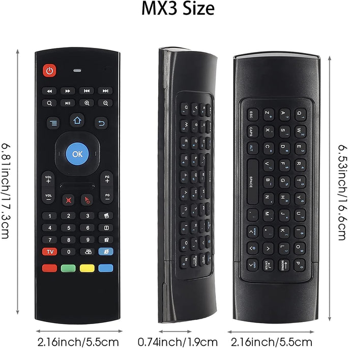MX3 Smart TV Voice Air Mouse 2.4G Wireless Keyboard with Mouse Function for
