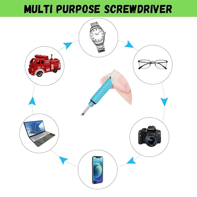 3 In 1 Eyeglass Screwdrivers Repair Kit with Keychain Watch Repair Glasses Screwdriver Recision Screw Driver Tools Accessories Ratings 1
