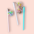 01 Pc Neutral Pen Girl Beads Ball Cute Gel Pen Elementary School Students Exam Gift