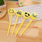 01PC Emoji Ballpoint GEL Pen Fluffy cute students supplies prize gift 21.2cm length Nonreplaceable core