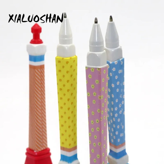 1 Pc Kawaii Tower Design Ballpoint Pen Creative Student Stationery School Office Pens Material Escolar Papeleria Promotion