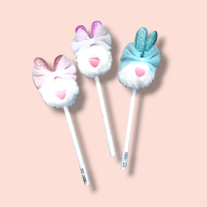 1 Piece Girl Plush Ball Rabbit Gel Pen School Officel Supplies Stationery Cute Creative Lovely Sweet Pens