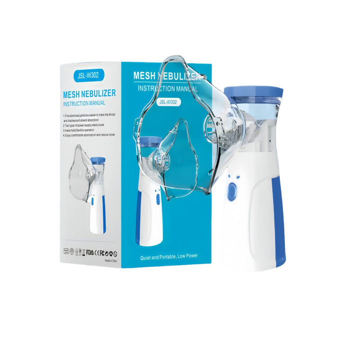 The Portable Mesh Nebulizer Machine for Adults & Kids – JSL-W302 Silent Ultrasonic Inhaler with Masks, USB – for Asthma, Cough & Breathing Relief Travel and Household Use, Handheld Mesh nebulizer