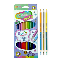 12 Pcs / Set Pastel Colored Pencils 12 Colors for Kids and Adults Coloring (SUMMER PARADISE PASTELS)