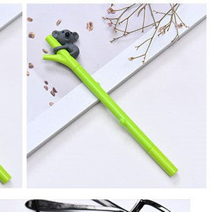 01 Pc Cute Koala Gel Pen Green Branch Black Ink Pens 0.5mm Kids Writing Gifts