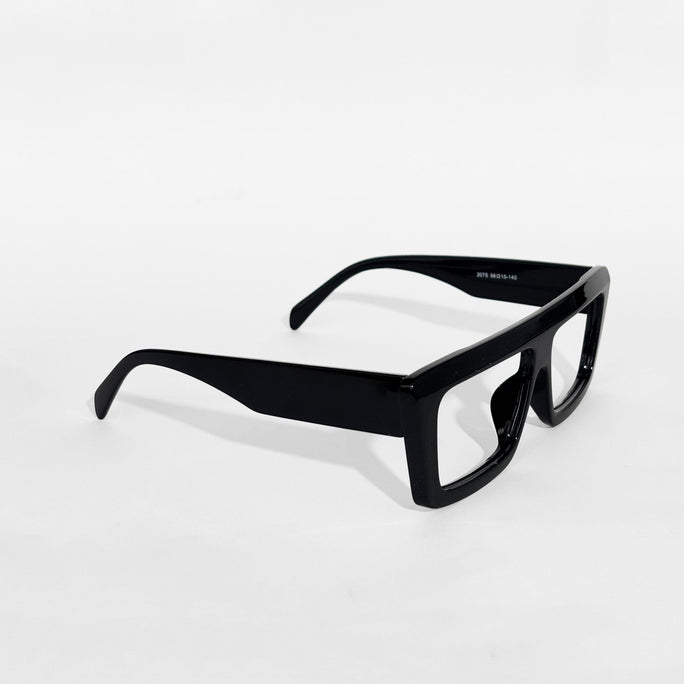 Urban Edge Rectangle Eyeglasses – Black