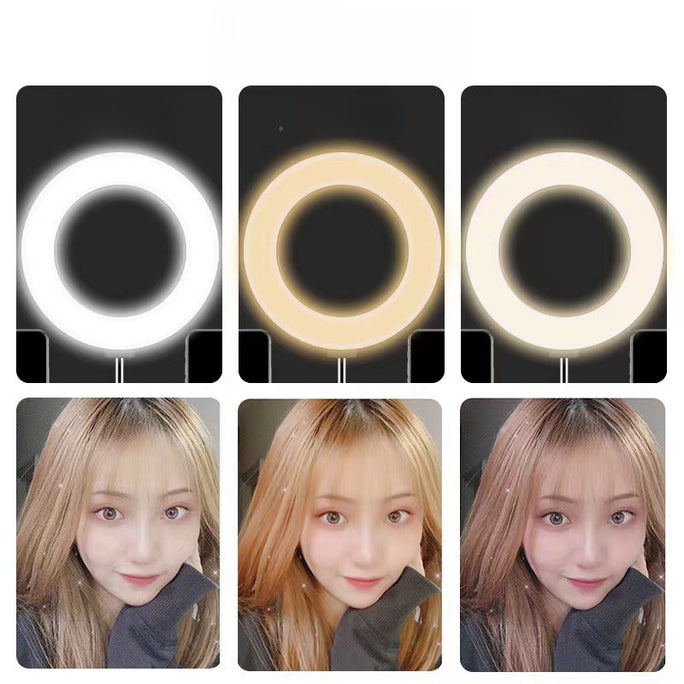 Selfie Ring Light With Cell Phone Holder, Desktop Selfie Ring Light With Stand,