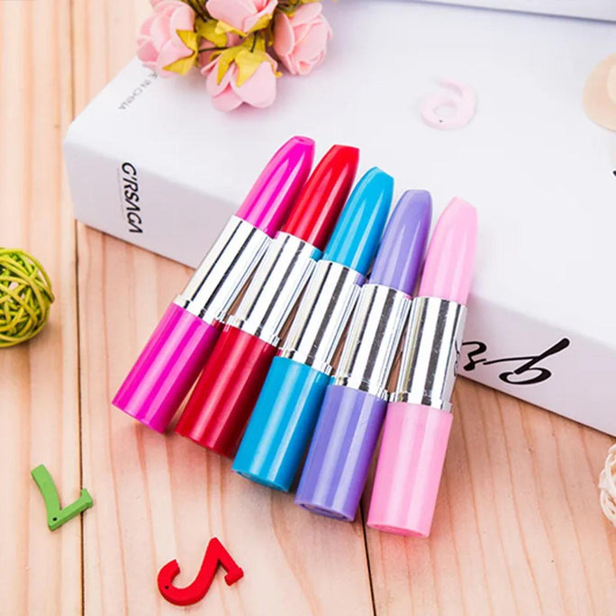 01 Pc Lipstick Gel Pen Girls Creative and Attracive Colorful Cute Stationary Pen Office Pen ball point Pen Pack of 01 Pcs