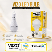 Vizo AC/DC LED Emergency Bulb 15W – Auto-Charging Dual Mode Smart Emergency Light Bulb