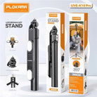 Live K10 PRO 6.5 Feet / 200CM Tripod Stand Selfie Stick Two Lights Chargeable
