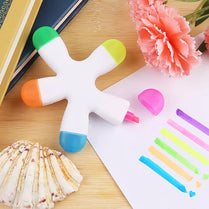 Highlighters Flower n Star Fish Multicolor Creative Highlighter Pen Kawaii Markers Drawing School Art Supplies Japanese Stationery